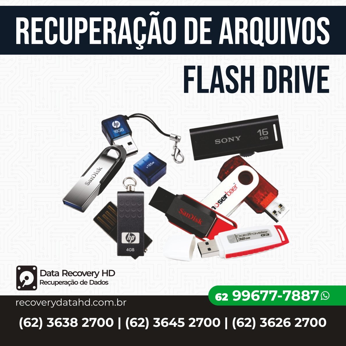 RECOVERY DATA HD-RECUPERAÇÃO DE ARQUIVOS FLASH DRIVE GOIANIA