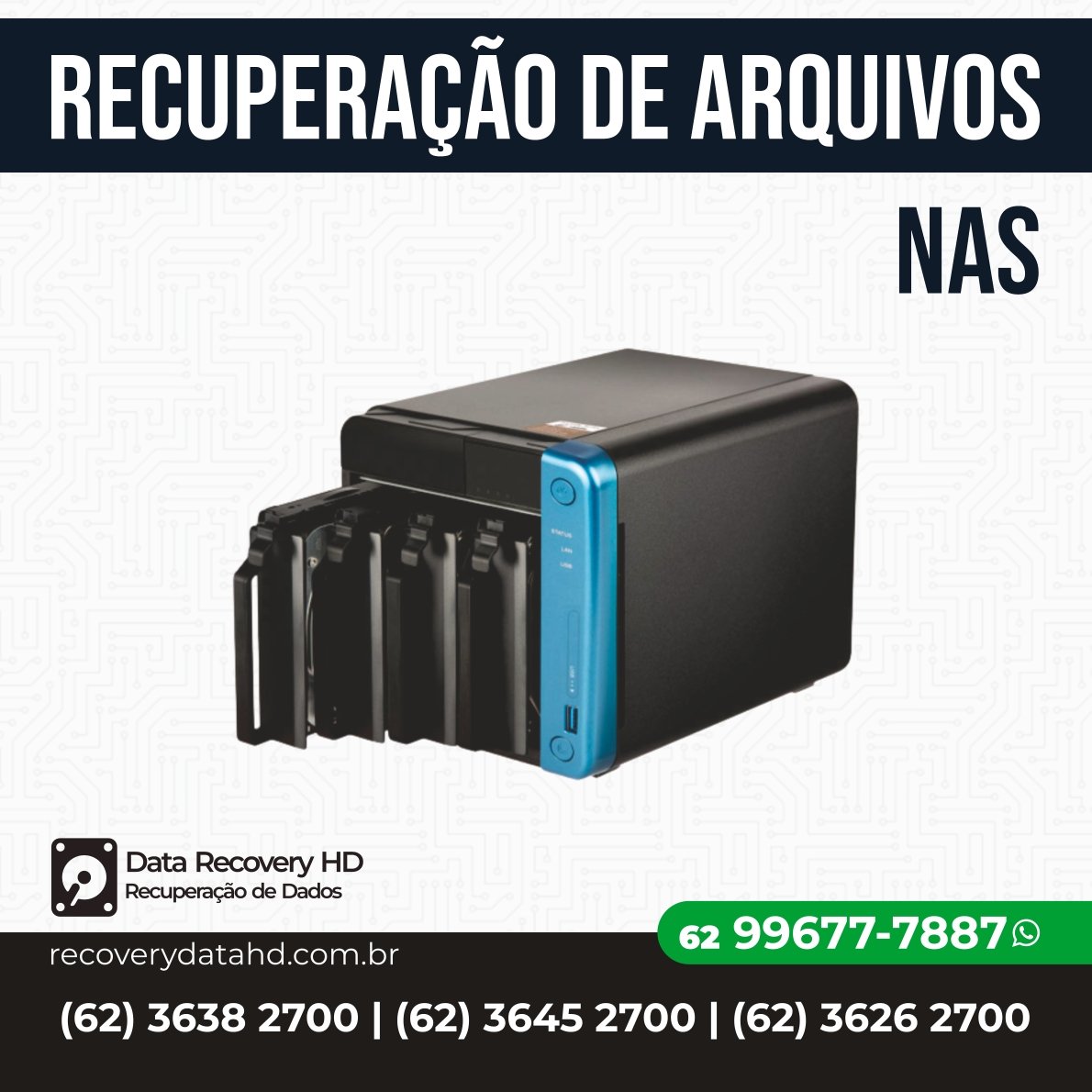 RECOVERY DATA HD-RECUPERAÇÃO DE DADOS DE HD DE STORAGE NAS GOIANIA